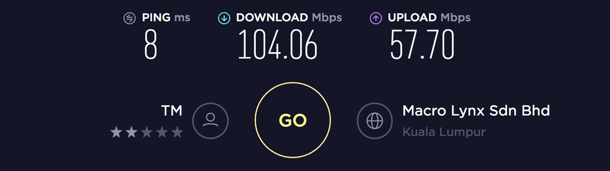 Kiểm tra tốc độ khi tắt ExpressVPN